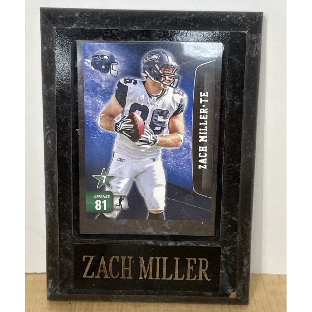 Framed Zach Miller Seattle Seahawks Trading Card Collectible